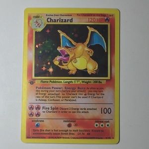 1st edition base set charizard in mint condition